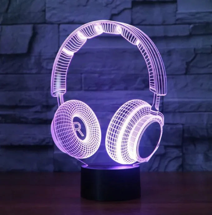 Gamer Headphone LED Desk Lamp