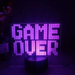 Gamer Game Over LED Desk Lamp